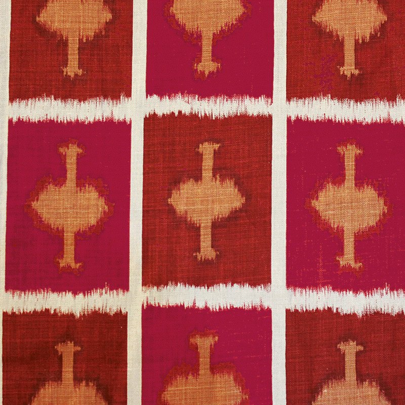 Kit Kemp Ozone Linen Fabric in Ruby